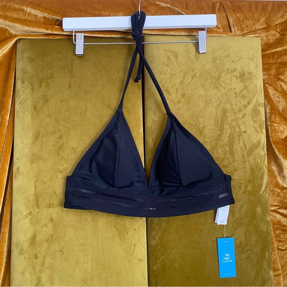 CUPSHE Black Halter Bikini